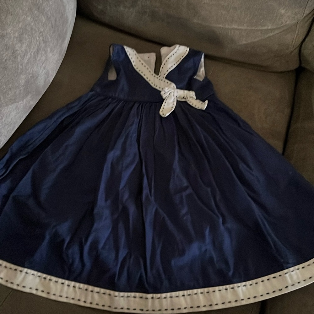 Strasburg Sailor  Nautical  Beach Summer Navy white dress Sz 24m